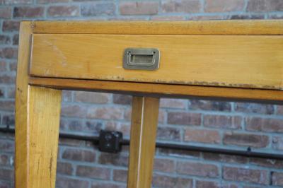 Gio Ponti Vintage Gio Ponti BNL Writing Table Desk in Italian Walnut Beech and Brass