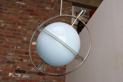 Gio Ponti Vintage Italian Blue Glass Saturn Pendant After Gio Ponti and Pietro Chiesa