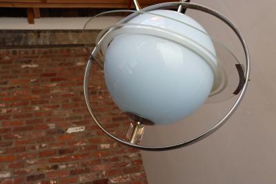 Gio Ponti Vintage Italian Blue Glass Saturn Pendant After Gio Ponti and Pietro Chiesa