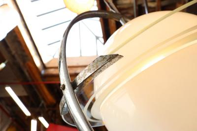 Gio Ponti Vintage Italian Blue Glass Saturn Pendant After Gio Ponti and Pietro Chiesa