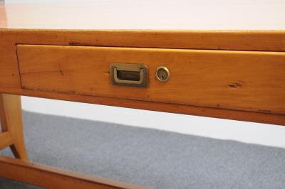 Gio Ponti Vintage Italian Walnut Beech and Brass Writing Table Desk by Gio Ponti for BNL