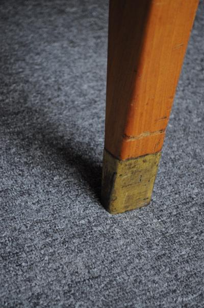 Gio Ponti Vintage Italian Walnut Beech and Brass Writing Table Desk by Gio Ponti for BNL