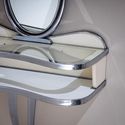 Gio Ponti Wall mounted Vanity Console with Mirror by Gio Ponti Italy 1930s