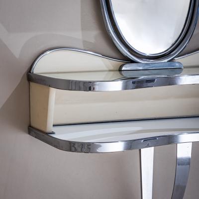 Gio Ponti Wall mounted Vanity Console with Mirror by Gio Ponti Italy 1930s