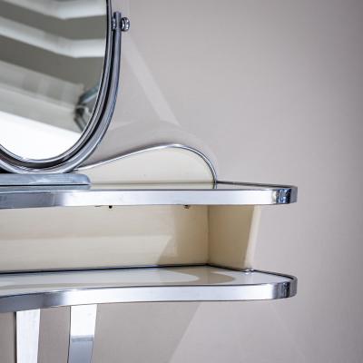 Gio Ponti Wall mounted Vanity Console with Mirror by Gio Ponti Italy 1930s