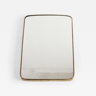 Gio Ponti attr Gio Ponti by Fontana Arte brass wall mirror Hotel Bristol 1950