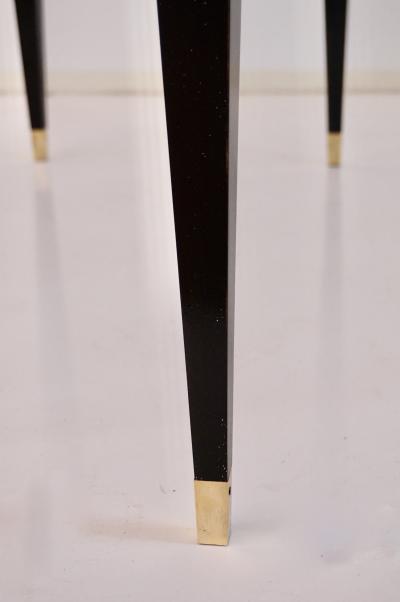Gio Ponti pair of Gio Ponti black lacquered console vanity tables from Hotel Royal 1955