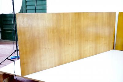 Gio Ponti pair of large Gio Ponti cherrywood boiserie panels from Hotel Royal Naples 1955