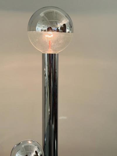 Gioffredo Reggiani Italian Space Age Chrome Pillar Lamps a Set of 3