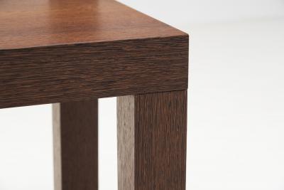 Giorgio Armani Chestnut Constructivist Side Chairs Italy 1990s