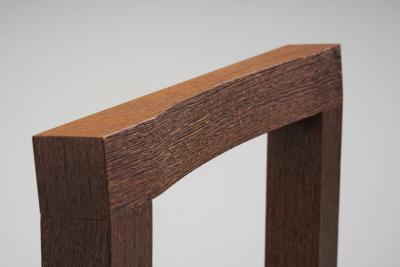 Giorgio Armani Chestnut Constructivist Side Chairs Italy 1990s