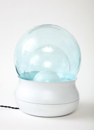 Giorgio Longoni Glass and Metal Fiesta Table Lamp by G Longoni for Stilnovo Italy