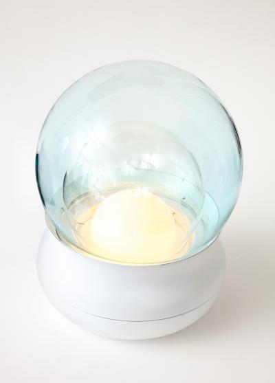 Giorgio Longoni Glass and Metal Fiesta Table Lamp by G Longoni for Stilnovo Italy