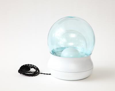 Giorgio Longoni Glass and Metal Fiesta Table Lamp by G Longoni for Stilnovo Italy