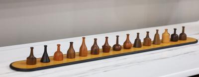 Giorgio Pizzitutti Giorgio Pizzitutti Exotic Wood Miniature Vases Sculpture Italy 1980s