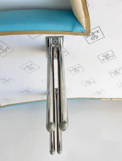 Giorgio Saporiti Giorgio Saporiti Design Il Loft Tufted Leather Bench Multi color Chrome Legs