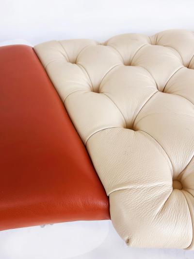 Giorgio Saporiti Giorgio Saporiti Design Il Loft Tufted Leather Bench Multi color Chrome Legs