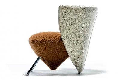Giorgio Saporiti Giorgio Saporiti Post Modern Jada Slipper Chairs in Espresso Boucl Velvet