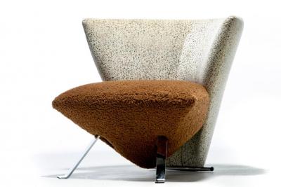Giorgio Saporiti Giorgio Saporiti Post Modern Jada Slipper Chairs in Espresso Boucl Velvet