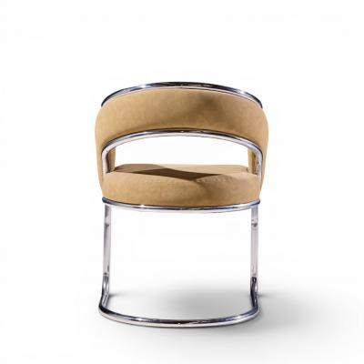 Giotto Stoppino Giotto Stoppino Style Mid Century Chrome Dining Chairs Set of 8