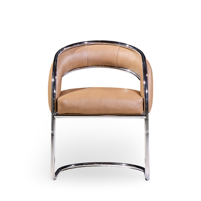 Giotto Stoppino Giotto Stoppino Style Mid Century Chrome and Leather Dining Chairs Set of 4
