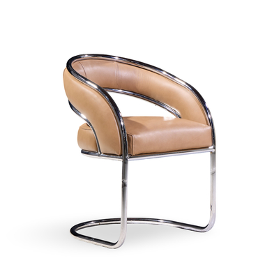 Giotto Stoppino Giotto Stoppino Style Mid Century Chrome and Leather Dining Chairs Set of 4