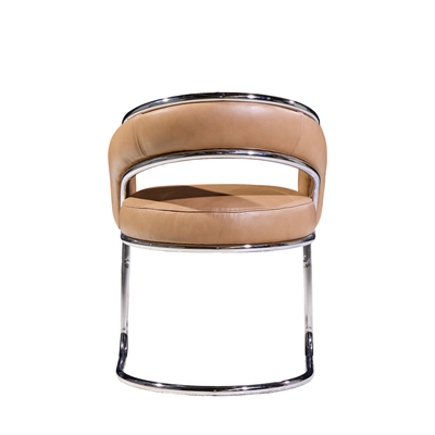 Giotto Stoppino Giotto Stoppino Style Mid Century Chrome and Leather Dining Chairs Set of 4