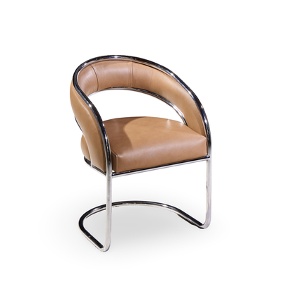 Giotto Stoppino Giotto Stoppino Style Mid Century Chrome and Leather Dining Chairs Set of 4