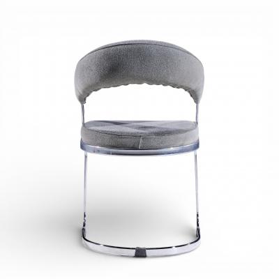 Giotto Stoppino Giotto Stoppino for Kartell Italian Chrome Cantilever Dining Chairs Set of 6