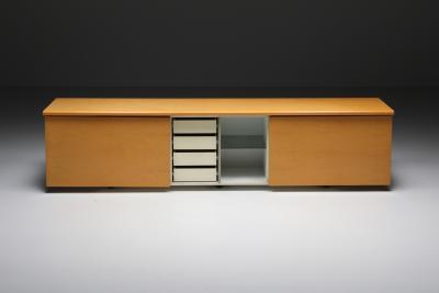 Giotto Stoppino Natural Wood Credenza by Giotto Stoppino 1977