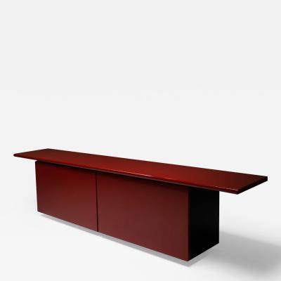 Giotto Stoppino Red lacquer credenza by Giotto Stoppino for Acerbis 1970s