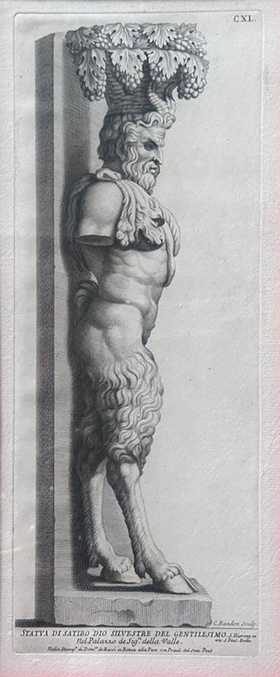 Giovanni Antonio Faldoni Antique Giovanni Antonio Faldoni Engraving Print of Delle Antiche Statue