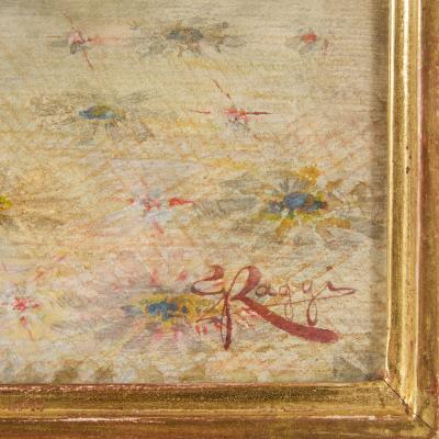 Giovanni Antonio Raggi Orientalist watercolour of a woman and her maid by Giovanni Antonio Raggi