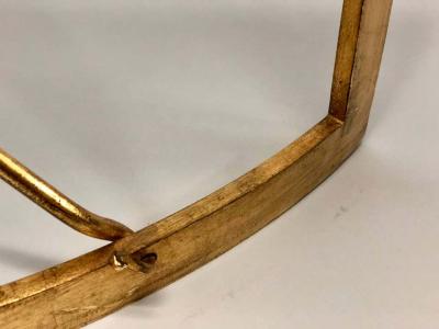 Giovanni Banci 2 Italian Midcentury Gilt Iron Demilune Consoles by Giovanni Banci for Hermes