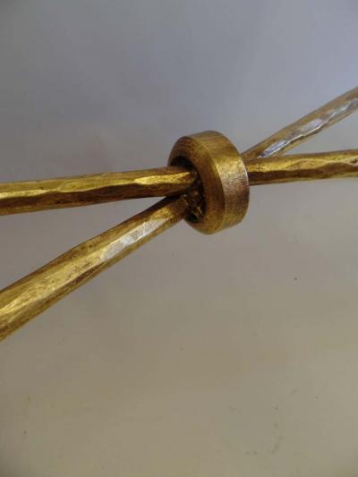 Giovanni Banci 2 Italian Modern Neoclassical Gilt Iron Consoles by Giovanni Banci for Hermes