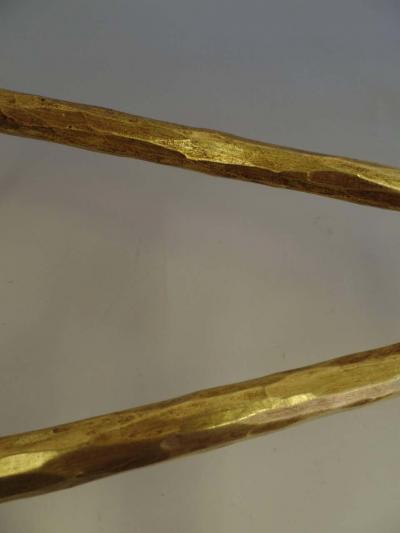 Giovanni Banci 2 Italian Modern Neoclassical Gilt Iron Consoles by Giovanni Banci for Hermes
