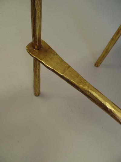 Giovanni Banci 2 Italian Modern Neoclassical Gilt Iron Consoles by Giovanni Banci for Hermes
