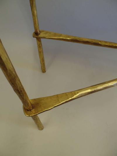 Giovanni Banci 2 Italian Modern Neoclassical Gilt Iron Consoles by Giovanni Banci for Hermes