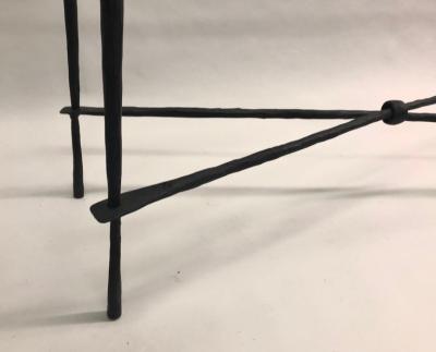 Giovanni Banci 2 Italian Modern Neoclassical Hammered Iron Consoles Giovanni Banci for Hermes