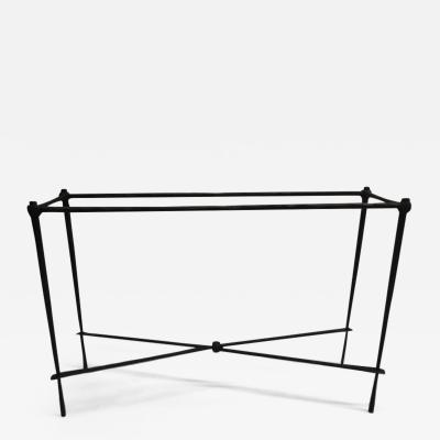 Giovanni Banci 2 Italian Modern Neoclassical Hammered Iron Consoles Giovanni Banci for Hermes