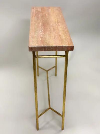 Giovanni Banci Italian Modern Neoclassic Gilt Iron Crystal Consoles Giovanni Banci Hermes