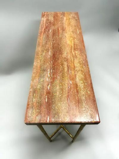 Giovanni Banci Italian Modern Neoclassic Gilt Iron Crystal Consoles Giovanni Banci Hermes