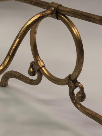 Giovanni Banci Italian Modern Neoclassical Gilt Iron Coffee Table by Giovanni Banci for Herm s