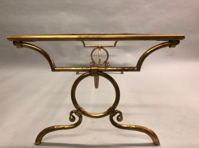 Giovanni Banci Italian Modern Neoclassical Gilt Iron Coffee Table by Giovanni Banci for Herm s