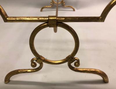 Giovanni Banci Italian Modern Neoclassical Gilt Iron Coffee Table for Herm s