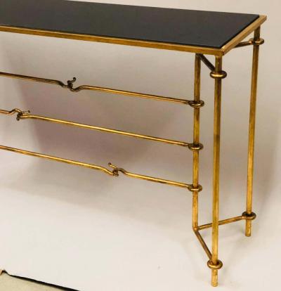 Giovanni Banci Italian Modern Neoclassical Gilt Iron Console by Giovanni Banci for Hermes