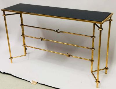 Giovanni Banci Italian Modern Neoclassical Gilt Iron Console by Giovanni Banci for Hermes