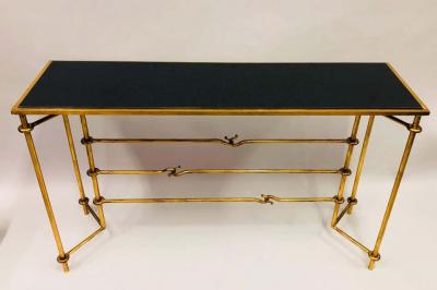 Giovanni Banci Italian Modern Neoclassical Gilt Iron Console by Giovanni Banci for Hermes