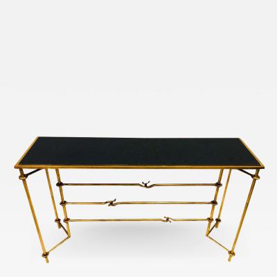 Giovanni Banci Italian Modern Neoclassical Gilt Iron Console by Giovanni Banci for Hermes