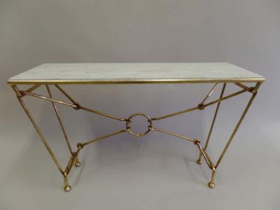 Giovanni Banci Italian Modern Neoclassical Gilt Iron Console by Giovanni Banci for Hermes